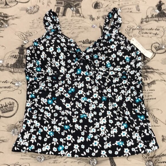 Anne Cole Printed Twist-Front Tankini Swim Top - Picture 3 of 7